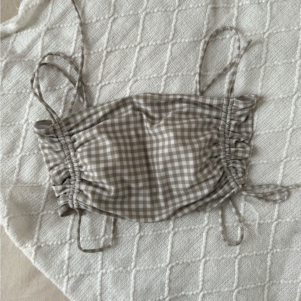 Geode Gingham Checkered swim Top
